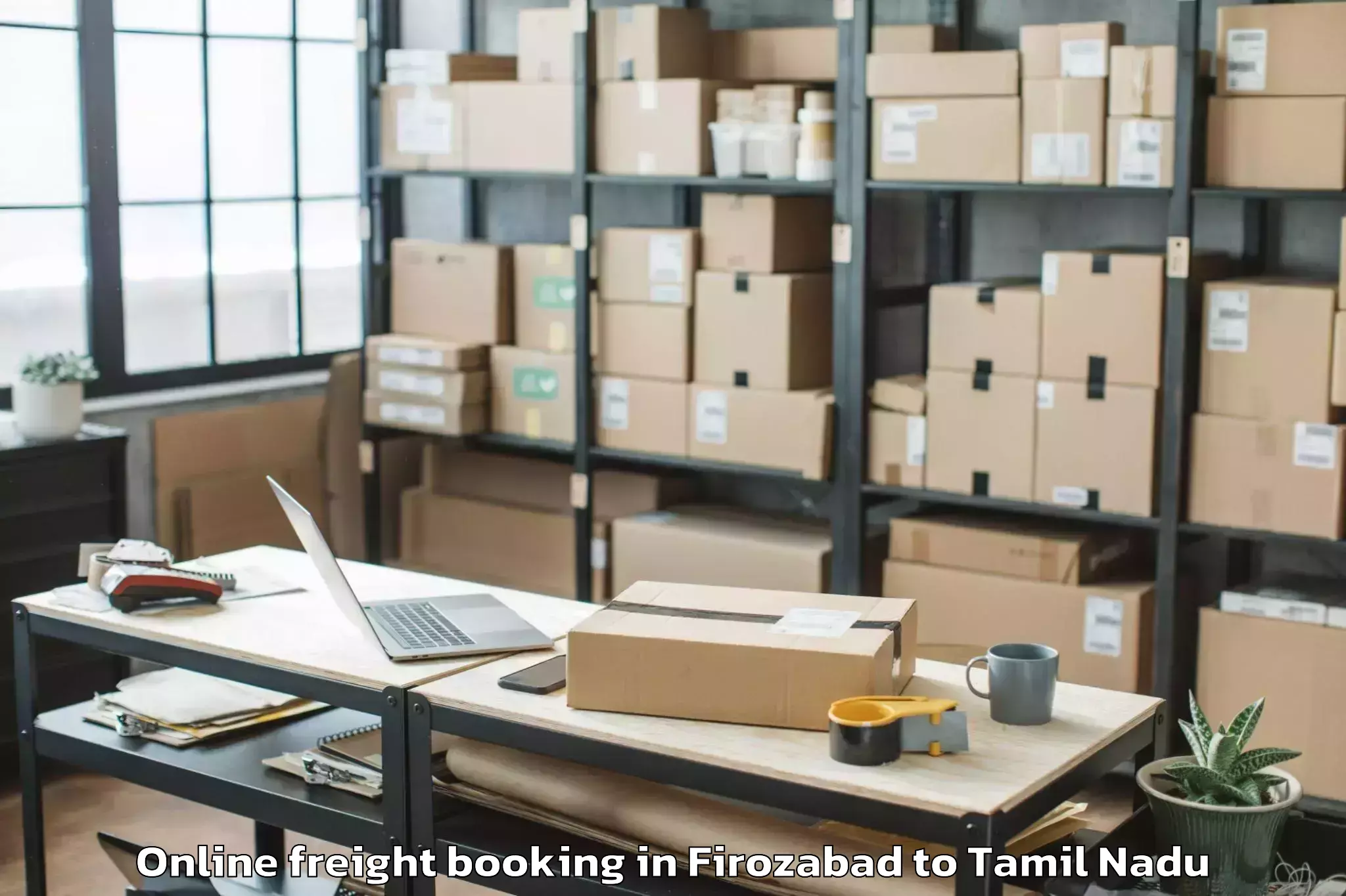 Trusted Firozabad to Puliampatti Online Freight Booking